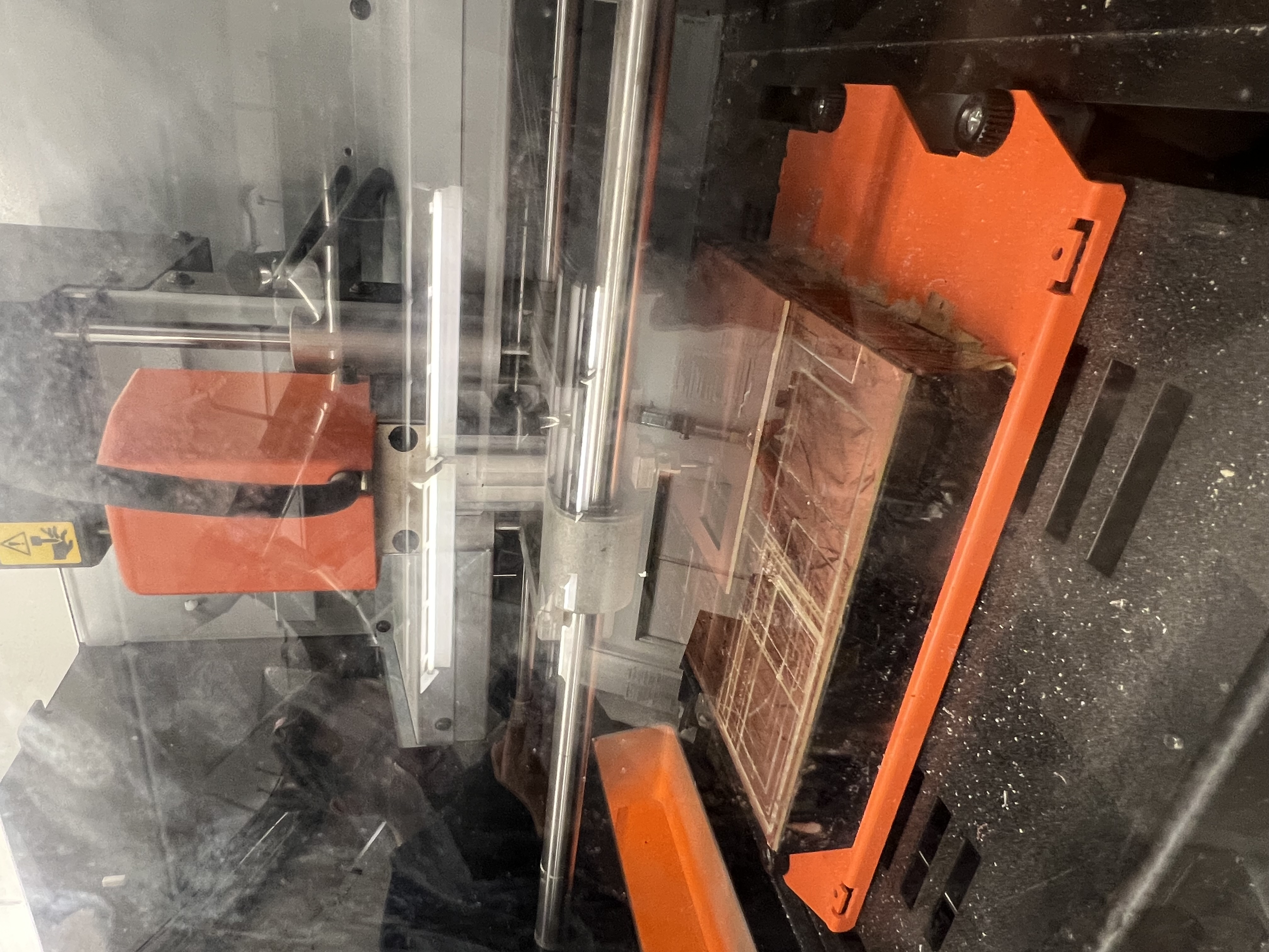 Standing by the machine watching the milling job